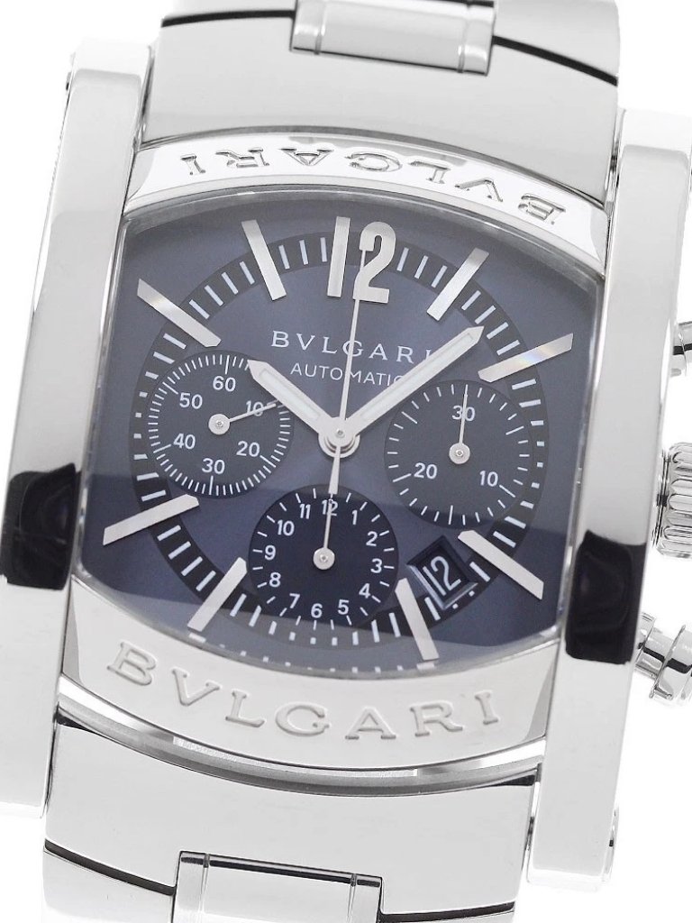 Bvlgari Assioma Aa44sch Chronograph Date Navy Dial Automatic Mens Watch959750
